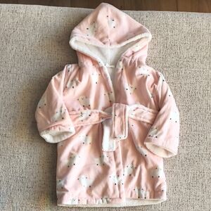 Adorable Pink Hooded Baby Robe